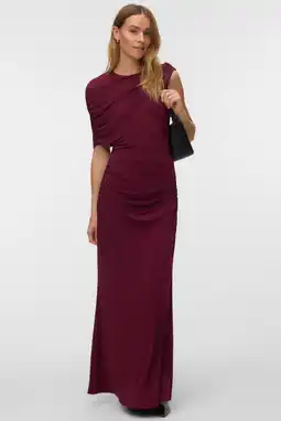 Wehkamp VERO MODA maxi jurk - donkerrood aanbieding