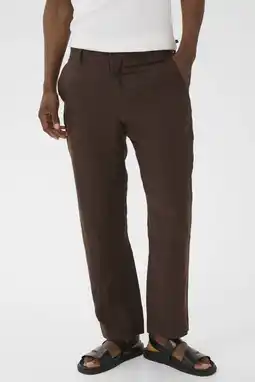 Wehkamp Matinique linnen pantalon - chocoladebruin aanbieding