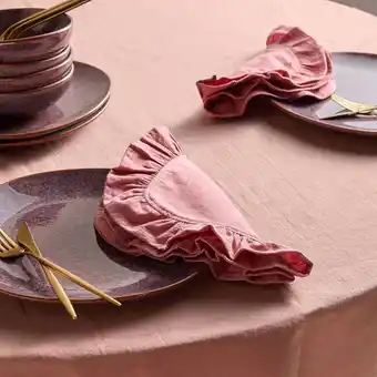 Wehkamp NOUS Living servet ruffle (45x45 cm) (set van 2) aanbieding