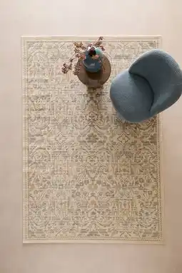 Wehkamp NOUS Living vloerkleed Tye blauw/zand (290x200 cm) aanbieding