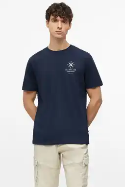 Wehkamp s.Oliver regular fit T-shirt met print - blauwzwart aanbieding