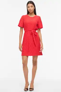 Wehkamp VILA mini jurk broderie rood aanbieding