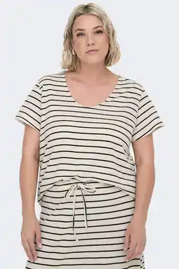 Wehkamp ONLY CARMAKOMA top ecru aanbieding