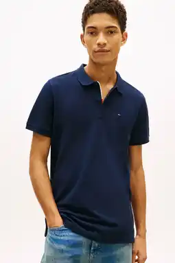 Wehkamp Tommy Jeans slim polo donkerblauw aanbieding