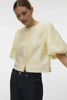 Wehkamp VERO MODA blousetop lichtgeel aanbieding