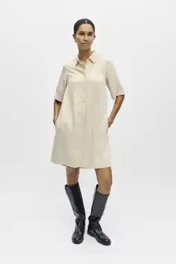 Wehkamp OBJECT denim blousejurk ecru aanbieding