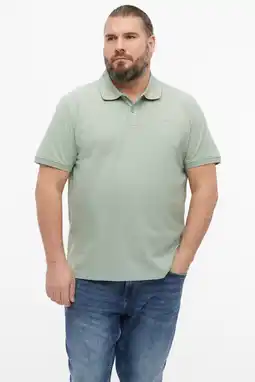 Wehkamp s.Oliver Big Size regular polo grijsgroen aanbieding