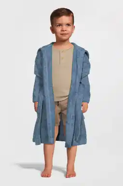 Wehkamp NOUS Kids kinder badstof badjas blauw aanbieding