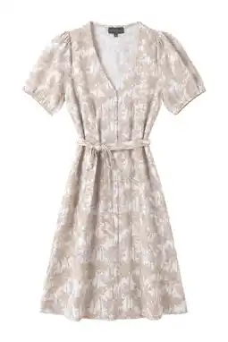 Wehkamp Elvira Collections blousejurk met ceintuur - beige aanbieding