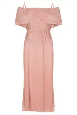 Wehkamp Freebird off shoulder jurk oudroze aanbieding