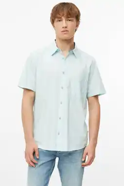 Wehkamp s.Oliver modal regular fit overhemd - turquoise aanbieding