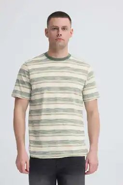 Wehkamp Blend regular gestreept T-shirt groen aanbieding