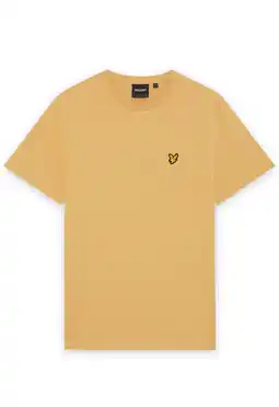 Wehkamp Lyle & Scott regular T-shirt geel aanbieding