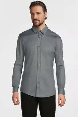 Wehkamp BOSS regular fit overhemd light/pastel blue aanbieding