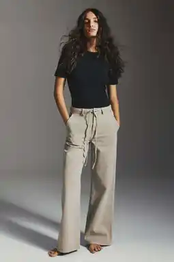 Wehkamp MSCH Copenhagen wide leg jeans zand aanbieding