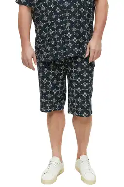 Wehkamp s.Oliver Big Size regular fit casual short met print - donkerblauw aanbieding