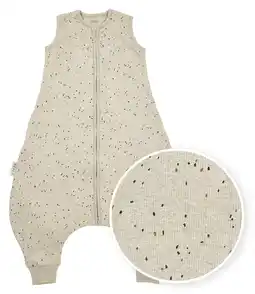 Wehkamp Meyco baby zomer slaapoverall jumper Rib Mini Spot sand melange aanbieding
