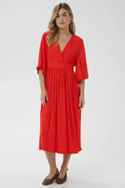 Wehkamp Saint Tropez midi jurk rood aanbieding