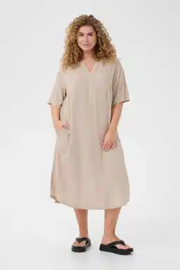 Wehkamp Kaffe Curve zomerjurk beige aanbieding