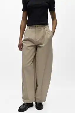 Wehkamp OBJECT barrel regularwaist broek taupe aanbieding