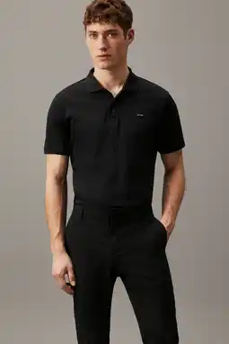 Wehkamp Calvin Klein slim polo zwart aanbieding