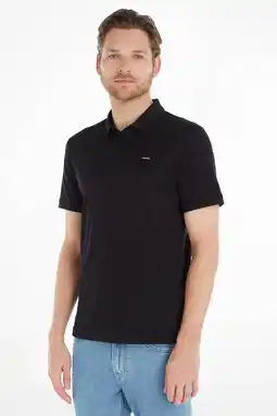 Wehkamp Calvin Klein slim polo zwart aanbieding