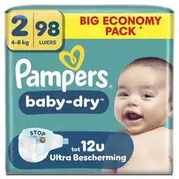 Trekpleister Pampers Baby-Dry Maat 2 Luiers aanbieding