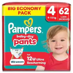 Trekpleister Pampers Baby-Dry Pants Maat 4 Luierbroekjes aanbieding