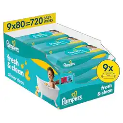 Trekpleister Pampers Fresh & Clean Babydoekjes aanbieding