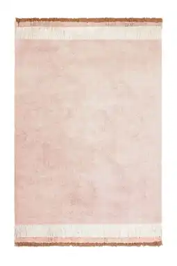 Wehkamp Tapis Petit hoogpolig kindervloerkleed 170x120 cm - roze/offwhite aanbieding