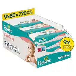 Trekpleister Pampers Sensitive Babydoekjes aanbieding