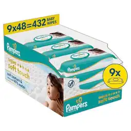 Trekpleister Pampers Aqua Soft Touch Babydoekjes aanbieding