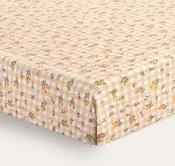 Wehkamp NOUS Kids katoenen baby hoeslaken ledikant 120 x 60 cm - oranje aanbieding