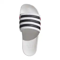 Wehkamp adidas Originals Adilette OG badslippers wit/zwart/rood aanbieding