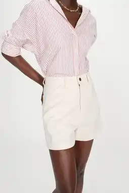 Wehkamp Grace & Mila highwaist denim short crème aanbieding