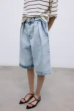 Wehkamp The New Society highwaist bermuda short light blue denim aanbieding