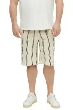 Wehkamp s.Oliver Big Size regular fit korte broek met print - beige aanbieding