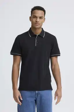 Wehkamp Blend regular polo zwart aanbieding