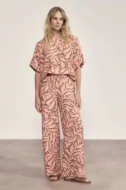 Wehkamp Tramontana wide leg regularwaist broek oranje aanbieding