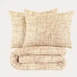 Wehkamp NOUS Living katoenen dekbedovertrek 2-persoons beige (200x200 cm) aanbieding