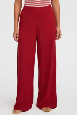 Wehkamp O'Neill highwaist flared broek rood aanbieding