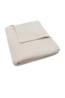 Wehkamp Jollein ledikantdeken Basic Knit Oatmeal/Velvet beige aanbieding