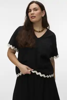 Wehkamp VERO MODA CURVE top zwart aanbieding