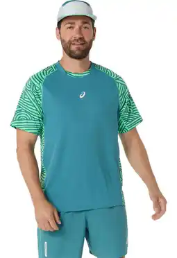 Wehkamp ASICS sportshirt aqua/groen aanbieding