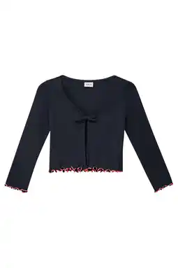Wehkamp s.Oliver vest rib gebreid donkerblauw aanbieding