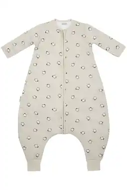 Wehkamp Meyco winter slaapoverall jumper Pinguïn beige/zwart aanbieding