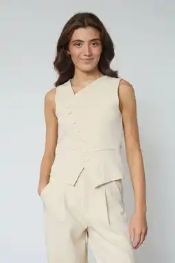 Wehkamp SisterS Point gilet ecru aanbieding