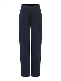 Wehkamp ONLY CARMAKOMA straight highwaist casual broek donkerblauw aanbieding