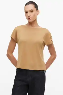 Wehkamp s.Oliver BLACK LABEL regular fit top met glitters - beige aanbieding