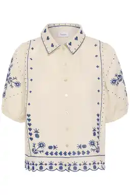 Wehkamp Saint Tropez blouse broderie crème aanbieding